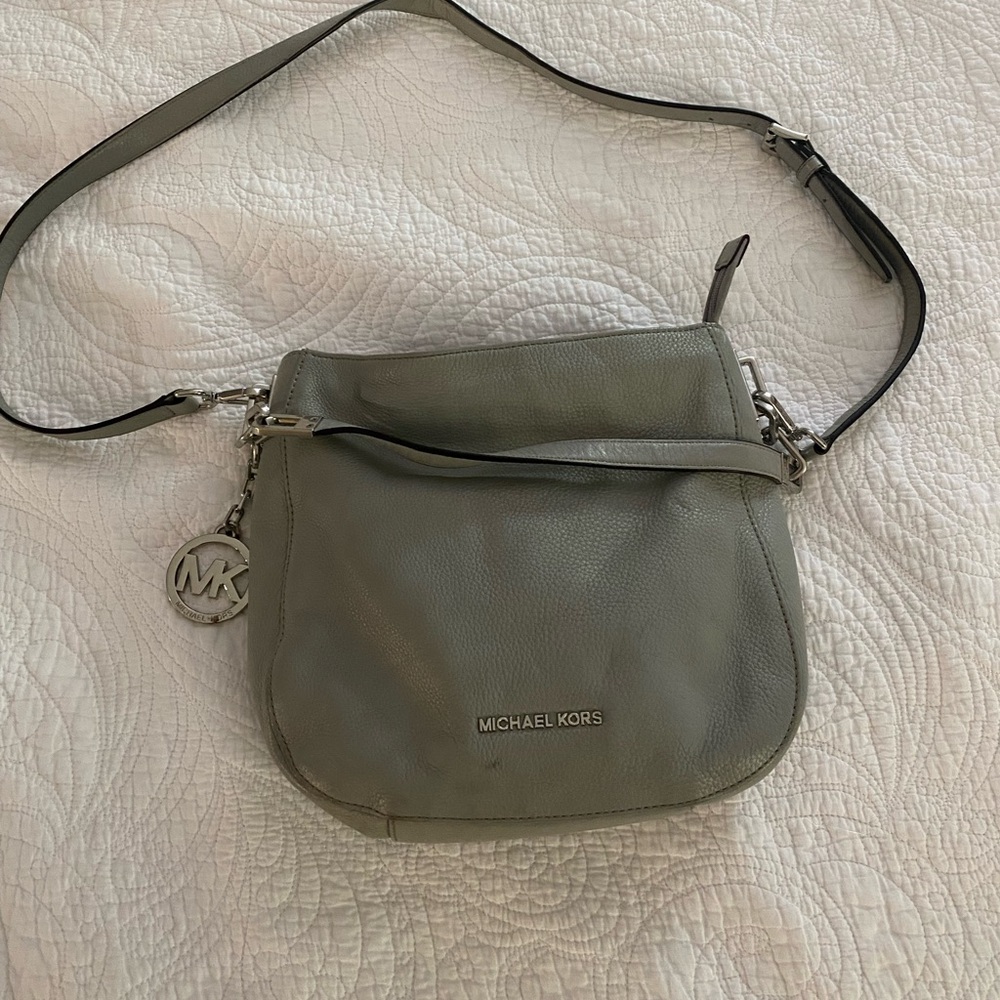 Leather Grey Michael Kors Cross Body
